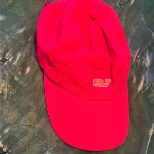 Vibrant Red Cap with Whale Emblem